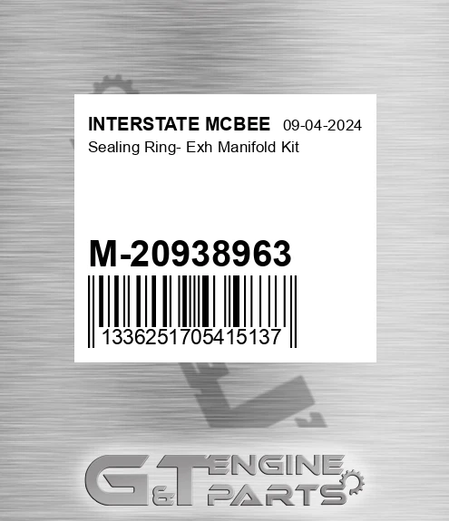 M-20938963 Sealing Ring- Exh Manifold Kit
