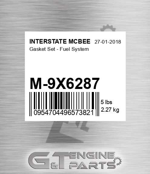 M-9X6287 Gasket Set - Fuel System for INTERSTATE MCBEE
