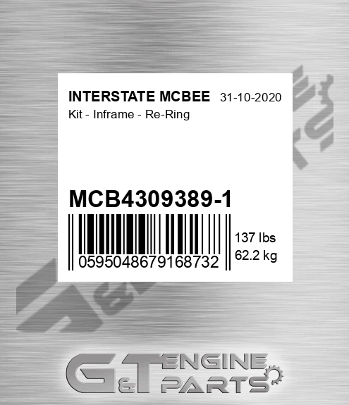 MCB4309389-1 Kit - Inframe - Re-ring