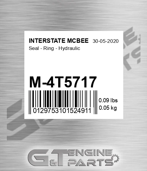 M-4T5717 Seal - Ring - Hydraulic for INTERSTATE MCBEE