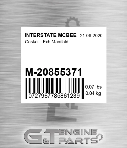 M-20855371 Gasket - Exh Manifold