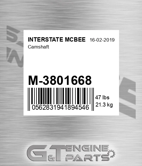M-3801668 Camshaft