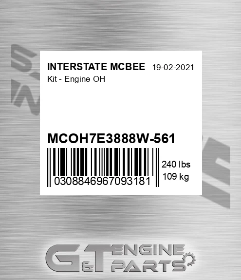 MCOH7E3888W-561 Kit - Engine Oh