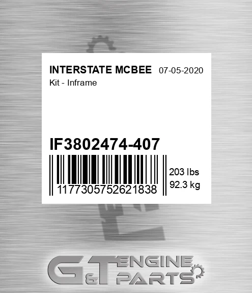 IF3802474-407 Kit - Inframe
