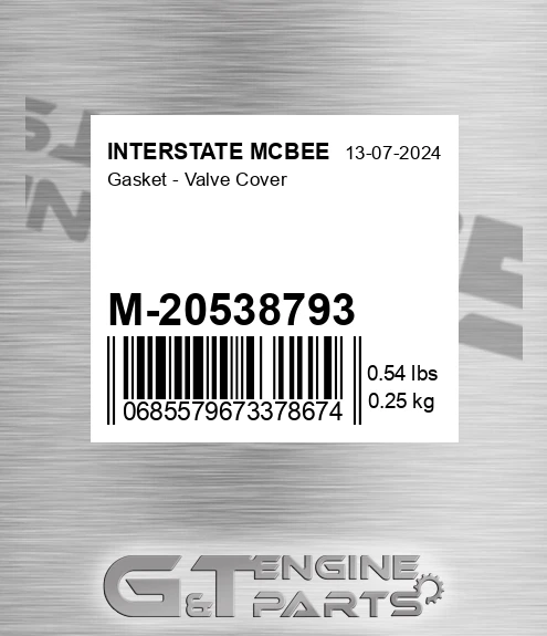 M-20538793 Gasket - Valve Cover