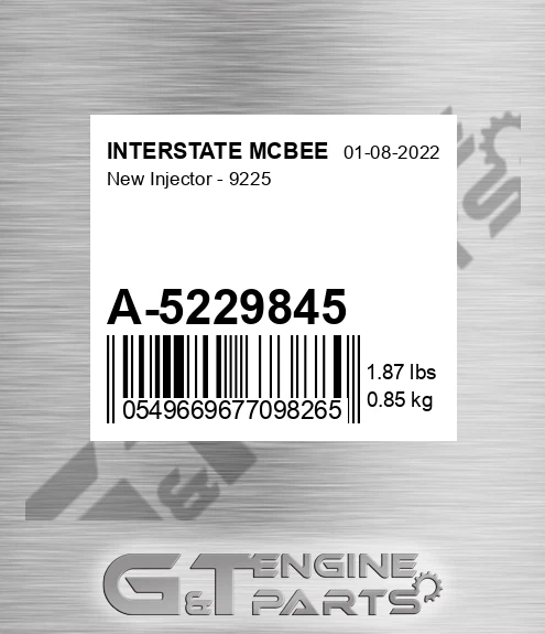 A-5229845 New Injector - 9225