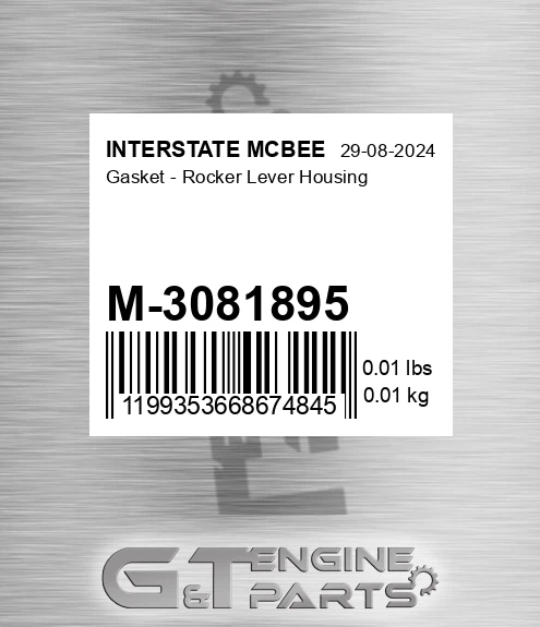M-3081895 Gasket - Rocker Lever Housing