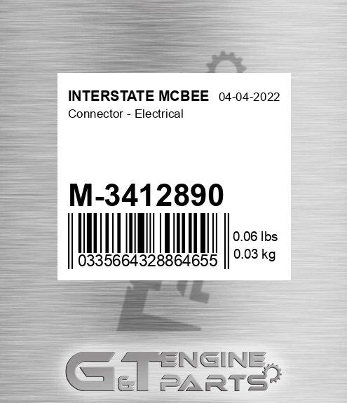 M-3412890 Connector - Electrical for INTERSTATE MCBEE