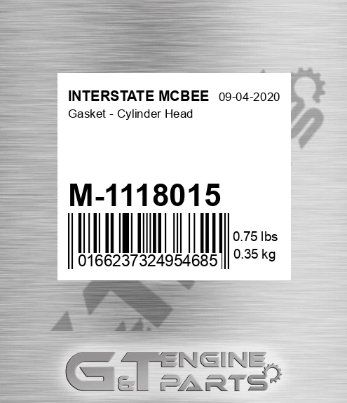 M-111-8015 Gasket - Cylinder Head for INTERSTATE MCBEE