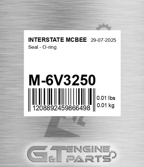 M-6V3250 Seal - O-ring for INTERSTATE MCBEE