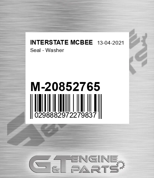 M-20852765 Seal - Washer