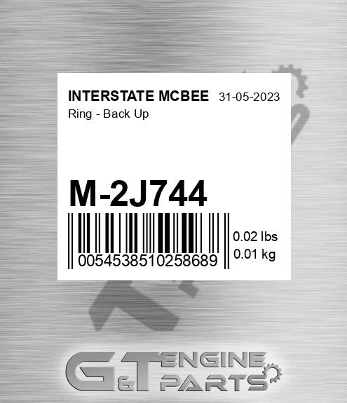 M-2J744 Ring - Back Up for INTERSTATE MCBEE