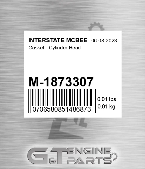 M-1873307 Gasket - Cylinder Head for INTERSTATE MCBEE