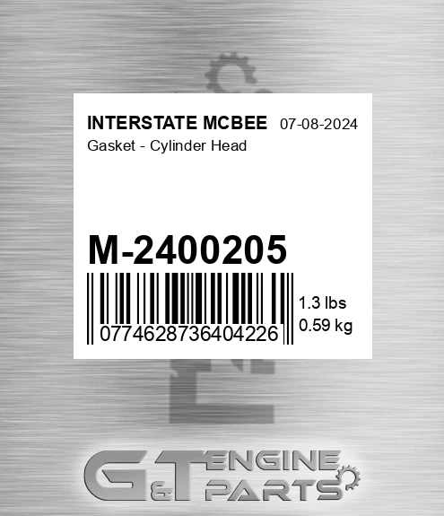M-2400205 Gasket - Cylinder Head for INTERSTATE MCBEE