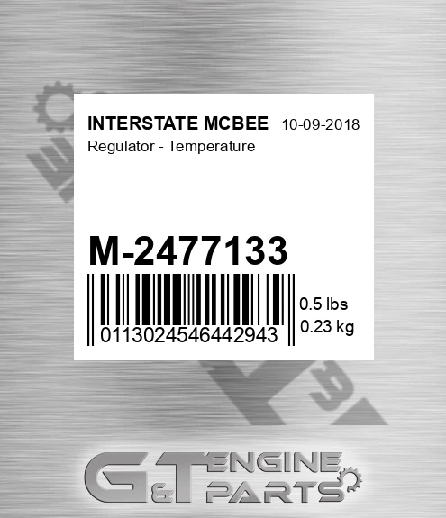 M-2477133 Regulator - Temperature for INTERSTATE MCBEE