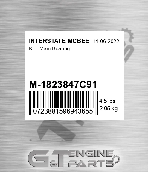 M-1823847C91 Kit - Main Bearing