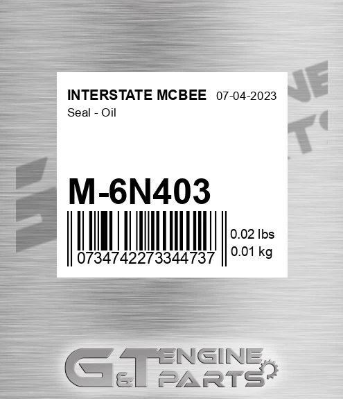 M-6N403 Seal - Oil for INTERSTATE MCBEE