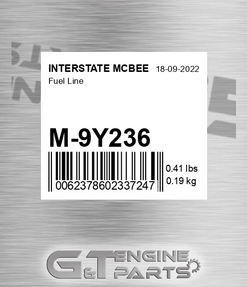 M-9Y236 Fuel Line for INTERSTATE MCBEE