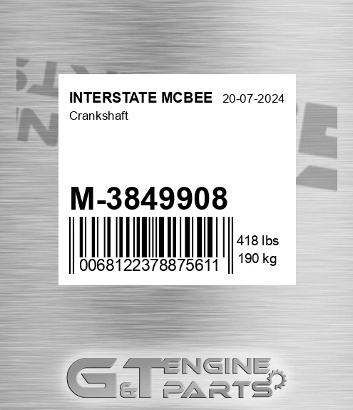 M-3849908 Crankshaft
