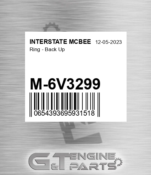 M-6V3299 Ring - Back Up for INTERSTATE MCBEE