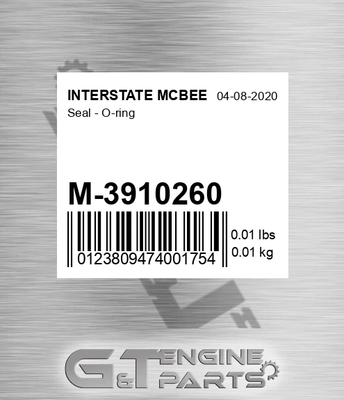 M-3910260 Seal - O-ring
