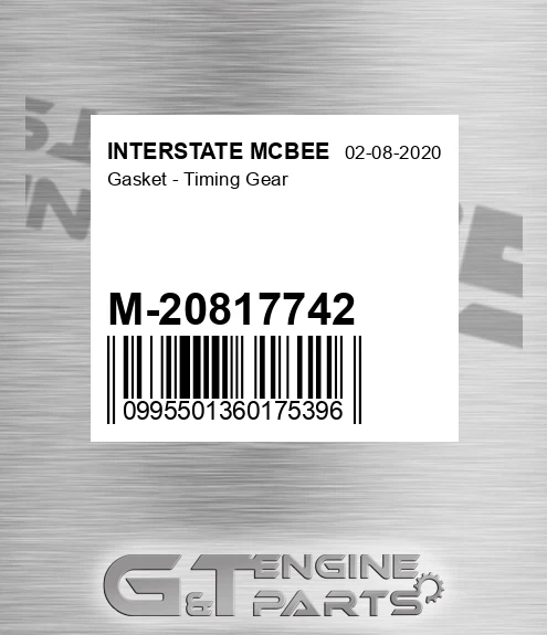 M-20817742 Gasket - Timing Gear