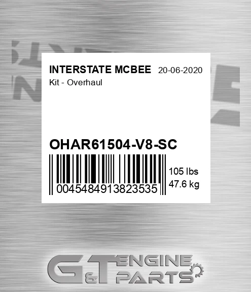 OHAR61504-V8-SC Kit - Overhaul