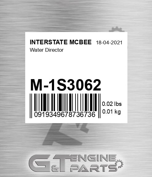 M-1S3062 Water Director for INTERSTATE MCBEE