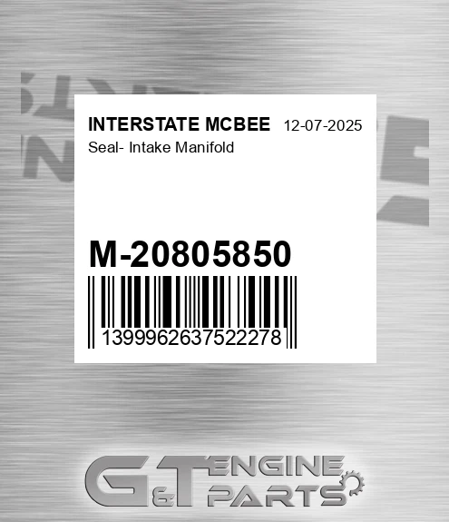 M-20805850 Seal- Intake Manifold