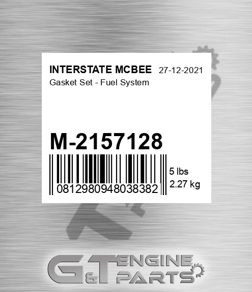 M-2157128 Gasket Set - Fuel System for INTERSTATE MCBEE