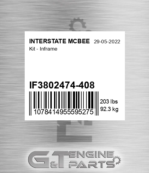 IF3802474-408 Kit - Inframe