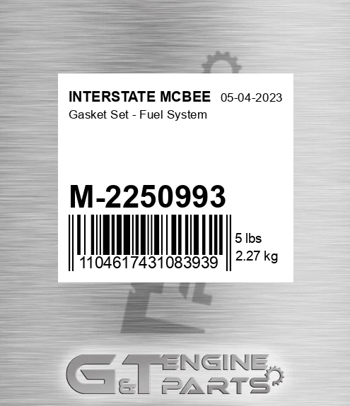 M-2250993 Gasket Set - Fuel System for INTERSTATE MCBEE