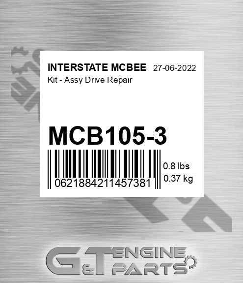MCB105-3 Kit - Assy Drive Repair