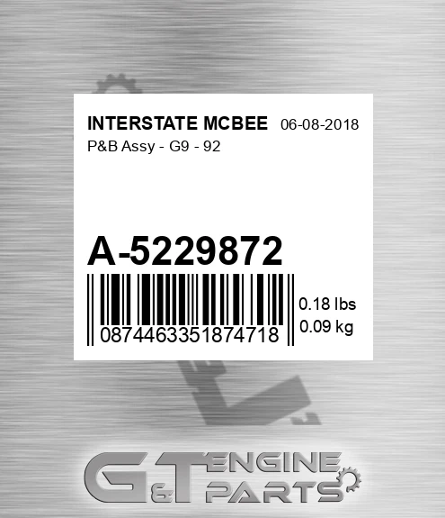 A-5229872 P&b Assy - G9 - 92