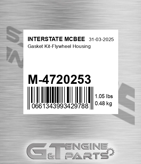 M-4720253 Gasket Kit-flywheel Housing