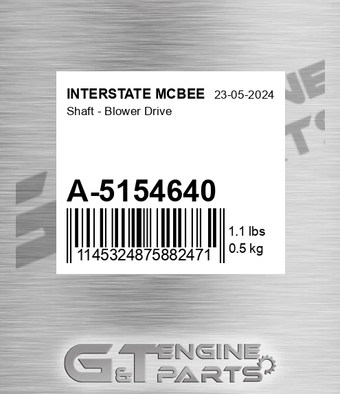 A-5154640 Shaft - Blower Drive