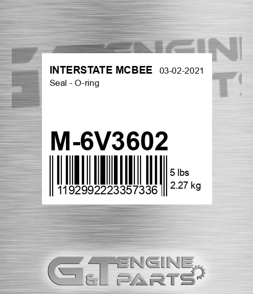 M-6V3602 Seal - O-ring for INTERSTATE MCBEE