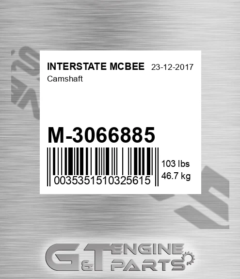 M-3066885 Camshaft