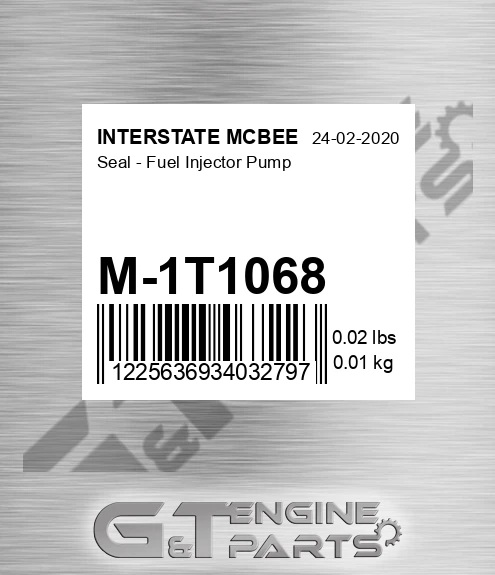 M-1T1068 Seal - Fuel Injector Pump for INTERSTATE MCBEE