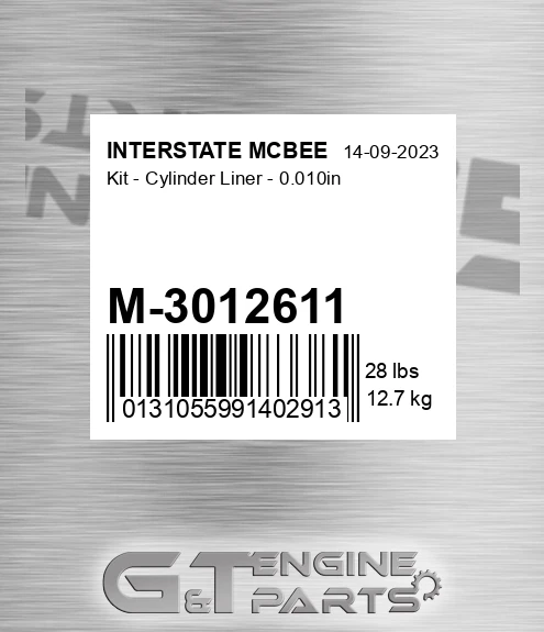M-3012611 Kit - Cylinder Liner - 0.010in