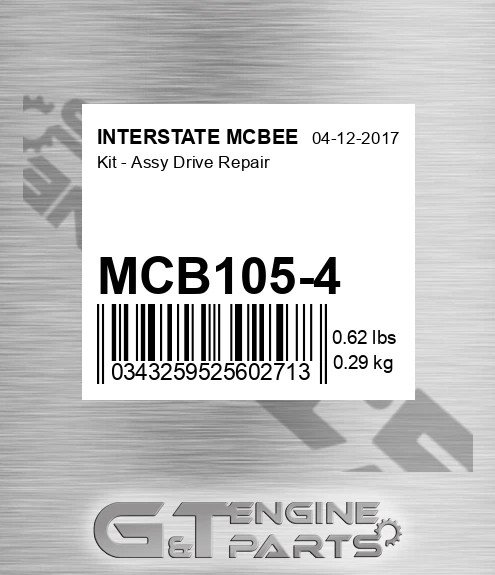 MCB105-4 Kit - Assy Drive Repair