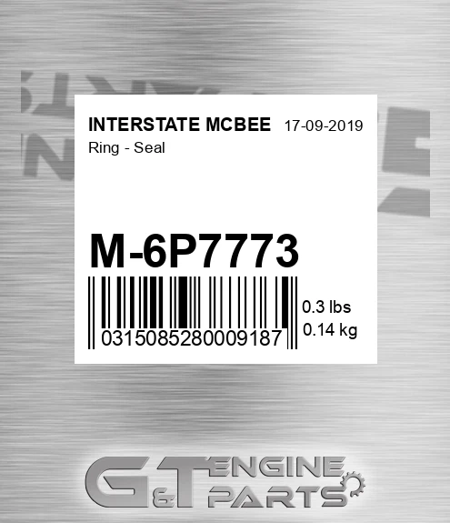 M-6P7773 Ring - Seal for INTERSTATE MCBEE