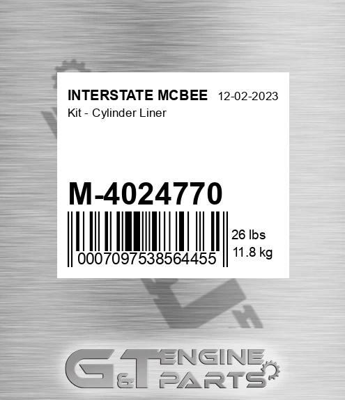 M-4024770 Kit - Cylinder Liner