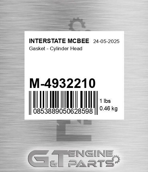 M-4932210 Gasket - Cylinder Head