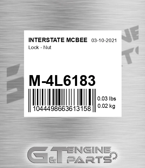 M-4L6183 Lock - Nut for INTERSTATE MCBEE