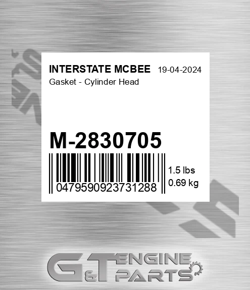 M-2830705 Gasket - Cylinder Head