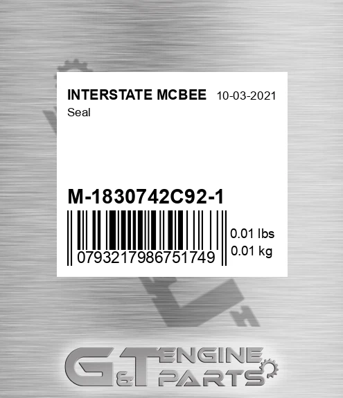 M-1830742C92-1 Seal