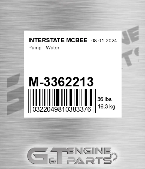 M-3362213 Pump - Water
