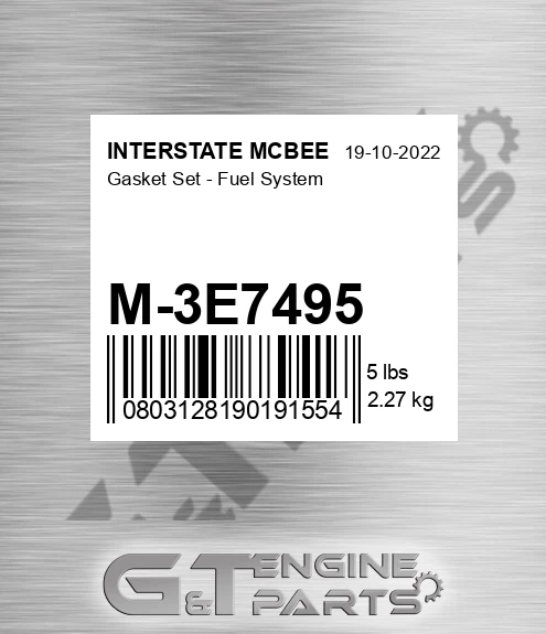 M-3E7495 Gasket Set - Fuel System for INTERSTATE MCBEE