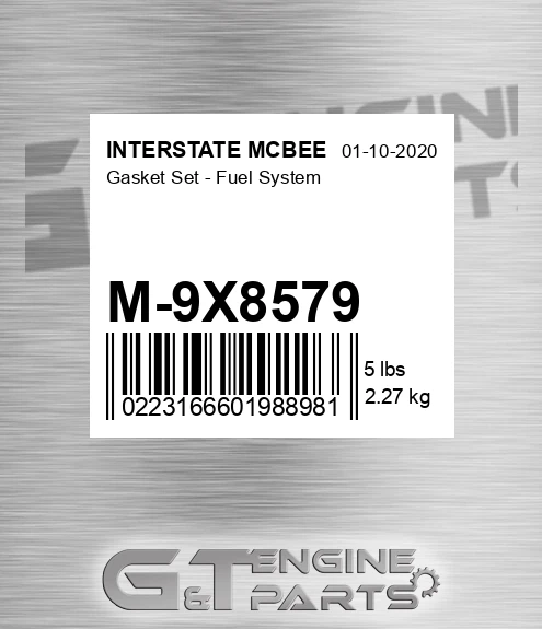 M-9X8579 Gasket Set - Fuel System for INTERSTATE MCBEE